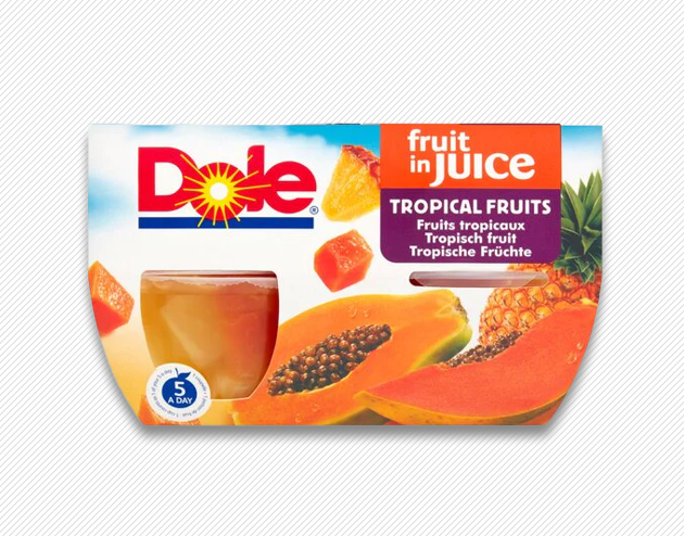 Fruits tropicaux au jus, coupelles 4 x 113 g - DOLE