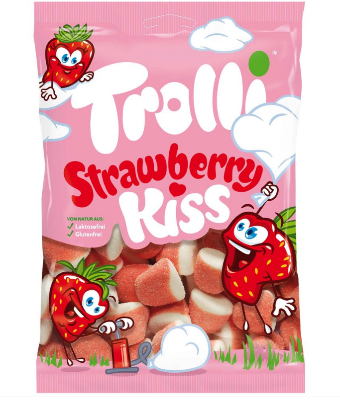 Bonbons Strawberry Kiss 200 g - TROLLI