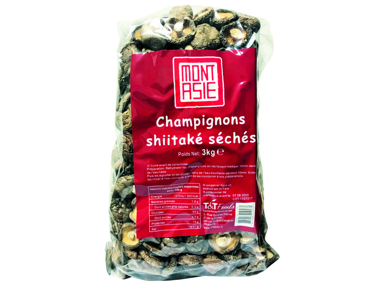 Champignon Parfume Shiitake 3kg - MONT ASIE