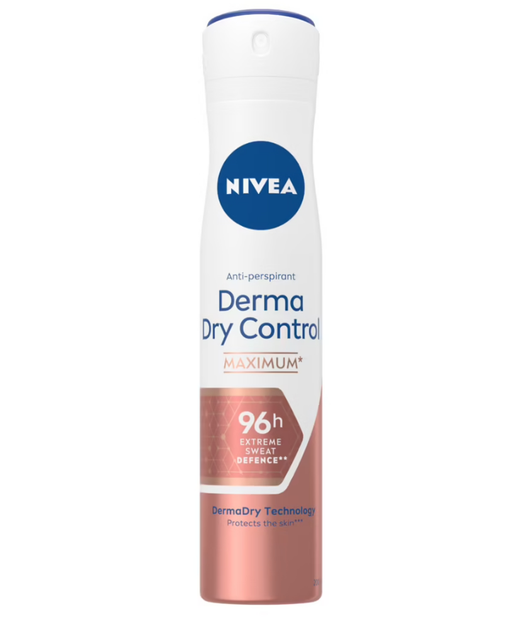 Déodorant spray anti-transpirant Derma Dry Control 96h 200 ml - NIVEA