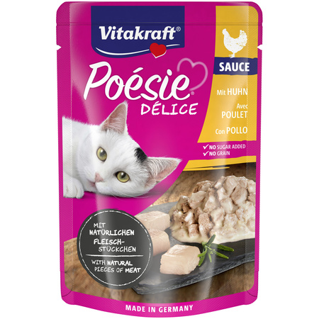 Pâtée pour Chat Adulte en sauce poulet sans sucre ajouté sans céréales 85g - VITAKRAFT