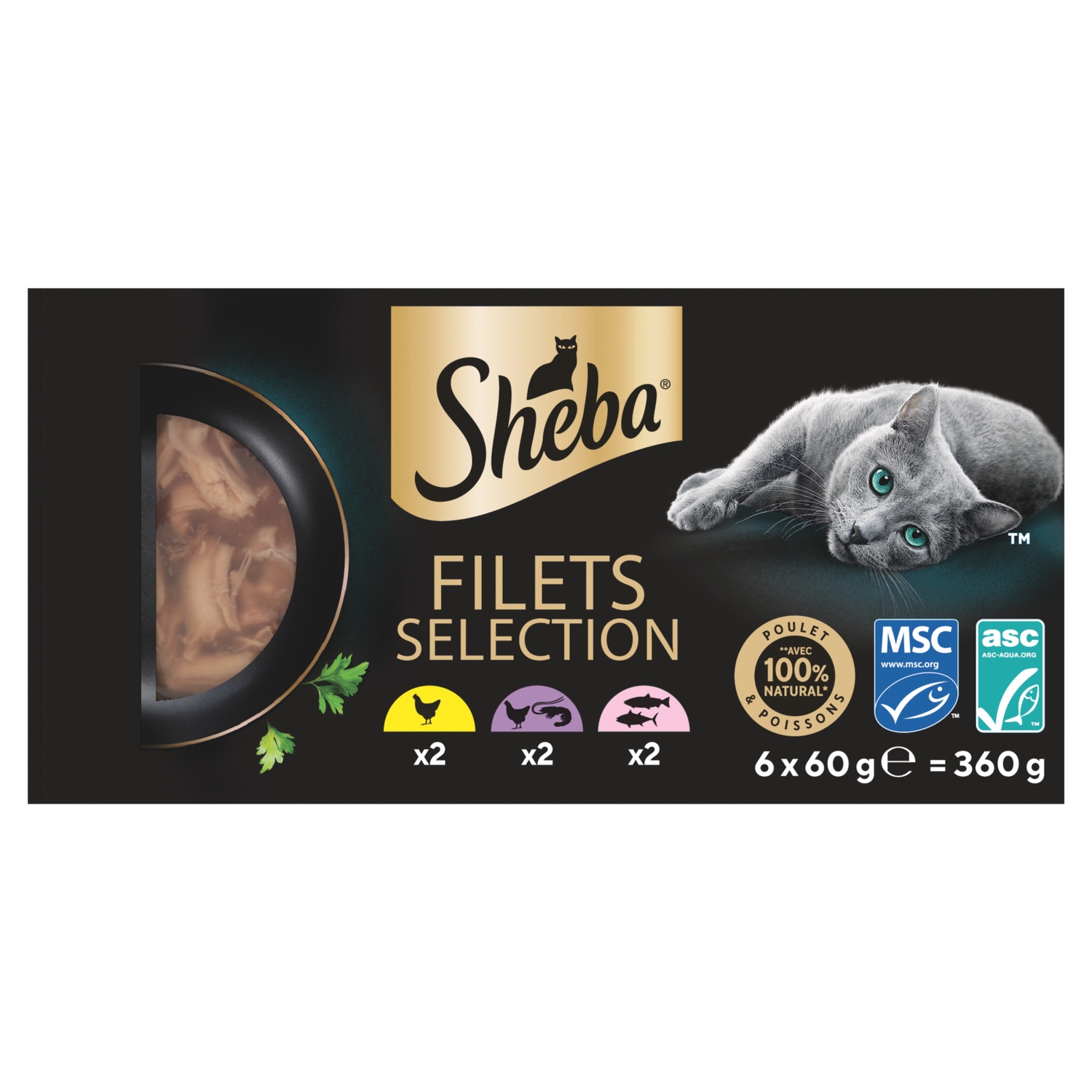 Pâtée pour chat Filets Sélection 6 x 60 g - SHEBA
