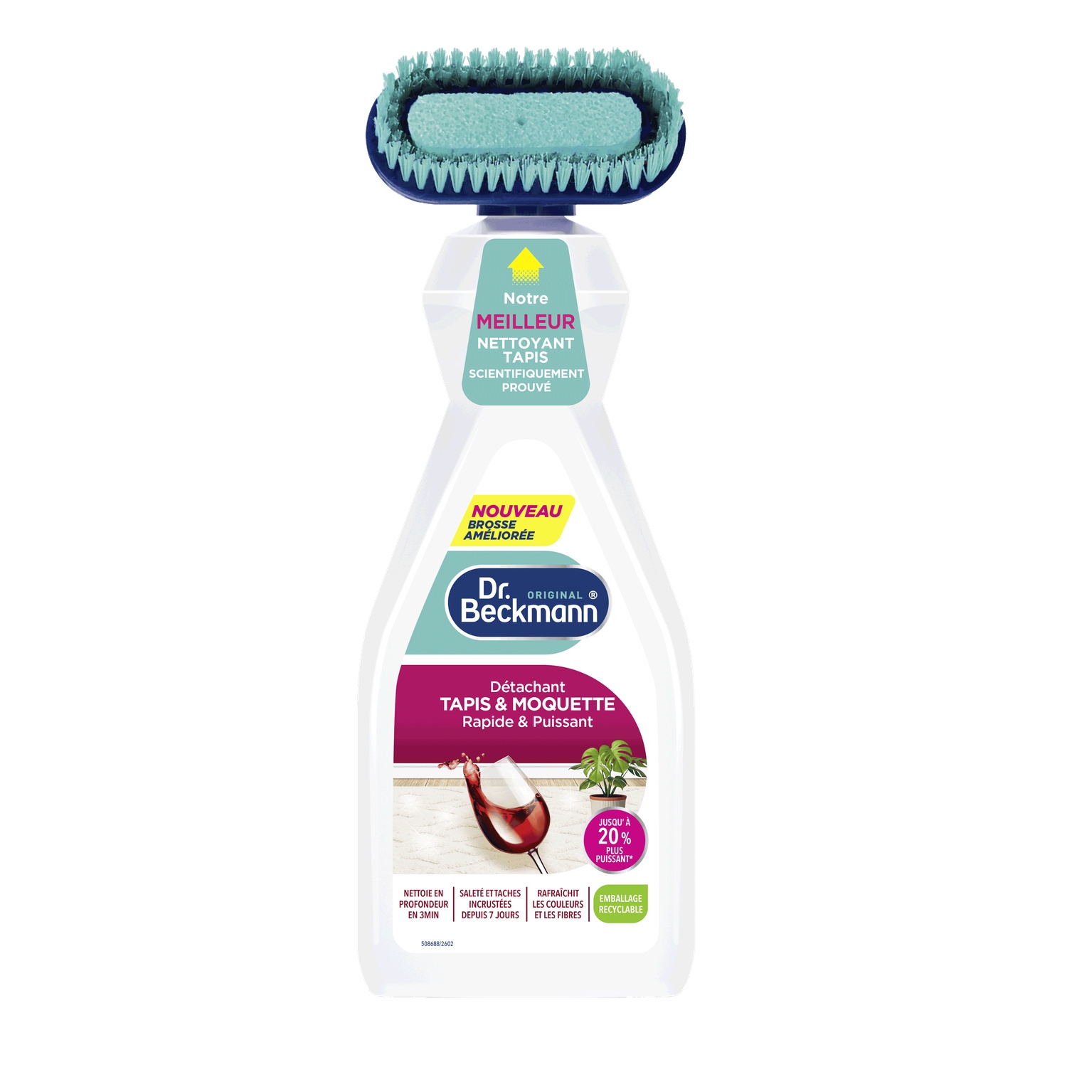 Détachant tapis et moquette avec brosse, 550 ml - DR. BECKMANN