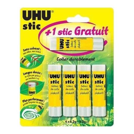 Colle en bâton Stic 8,2 g x5 dont 1 offert - UHU