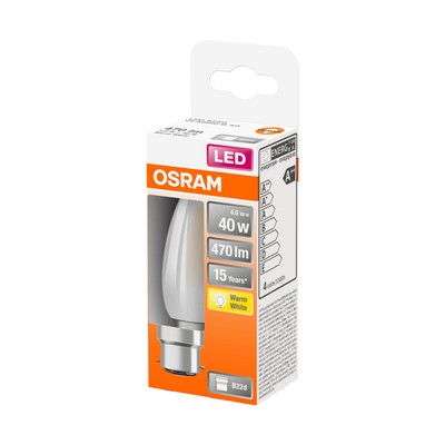 Ampoule LED flamme 4 W (= 40 W) B22 - OSRAM
