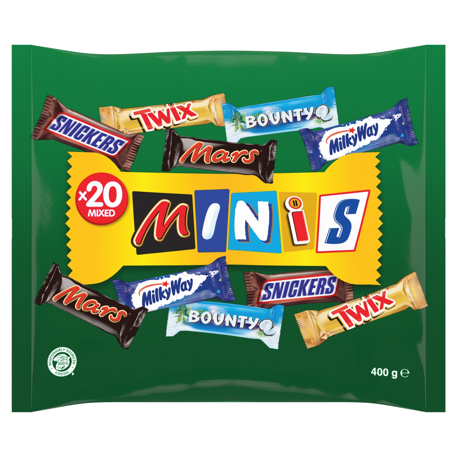Barrette di cioccolato assortite Minis x20, 400 g - MARS
