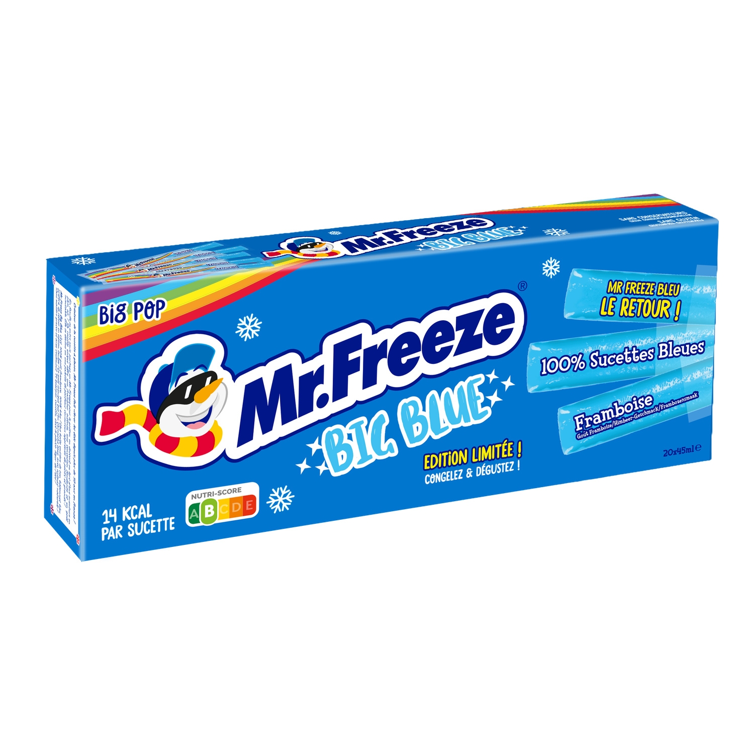 مصاصات مثلجة للتجميد بالتوت الأزرق Big Blue 20 x 45 مل - MR. FREEZE