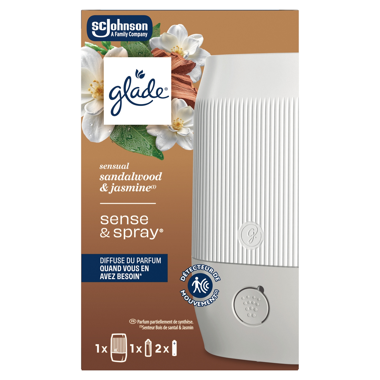 Désodorisant Glade ONE sense & spray Bois de santal et jasmin - Glade