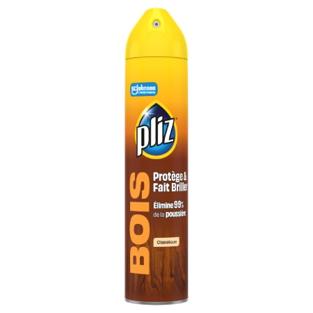 Bois Classique aérosol protège et fait briller élimine 99% de la poussière 250 ml - PLIZ