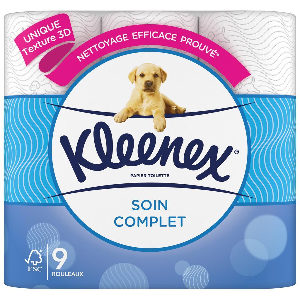Papier toilette Texture 3D-Wave Nettoyage Efficace Soin Complet Blanc FSC - KLEENEX