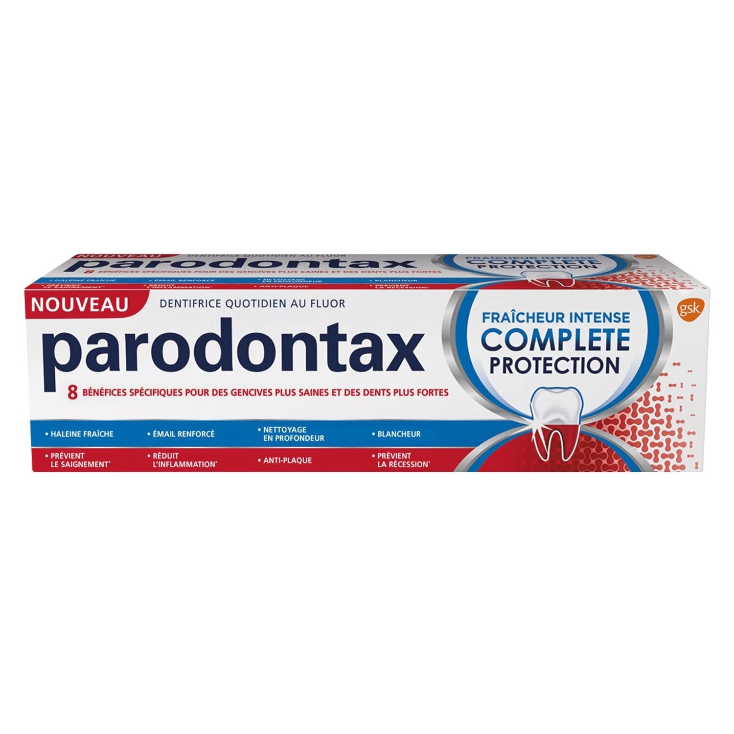 Dentifrice Complete Protection Fraîcheur intense 75 ml - PARODONTAX