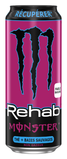 Boisson énergisante Rehab thé et baies sauvages non gazeuse, 50 cl - MONSTER