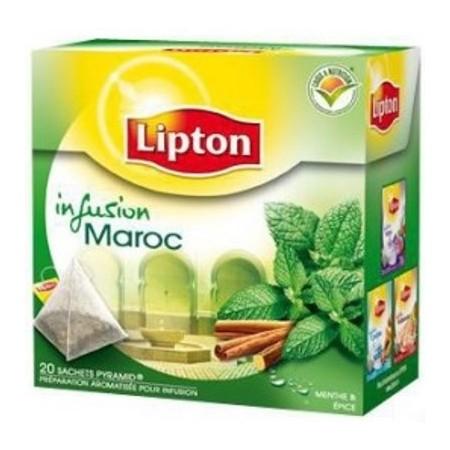 Infusion du Monde Maroc menthe et épices 20 sachets pyramide - LIPTON