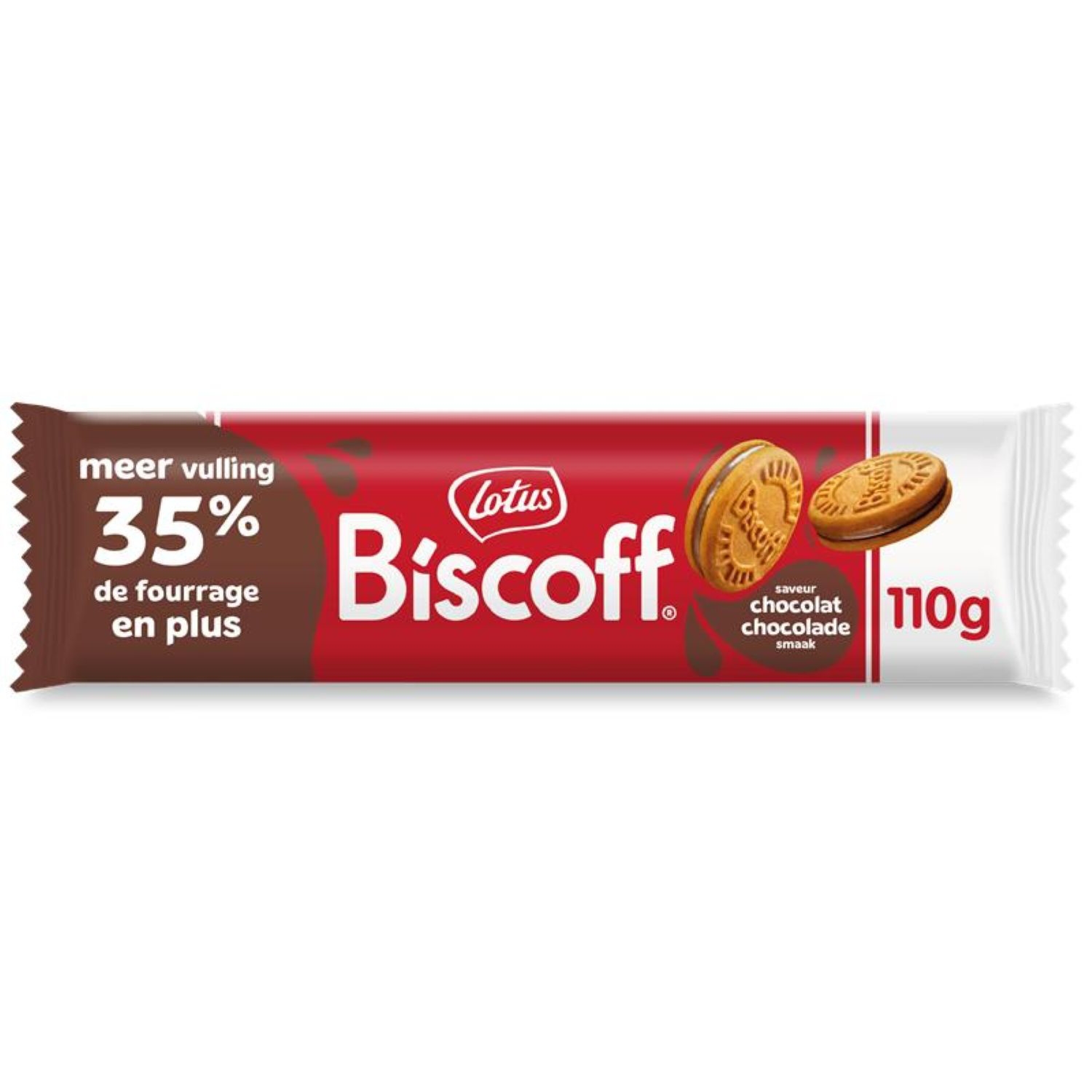 Chocolate flavour filled biscuits 110 g - LOTUS