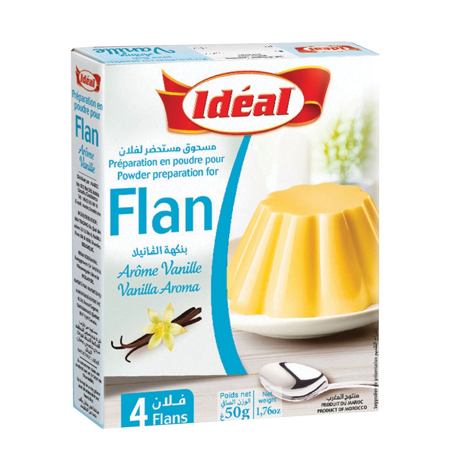 Poudre Pour Flan Arôme Vanille 50g - IDEAL