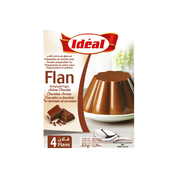 Flan Sucré Chocolat  65g - IDEAL
