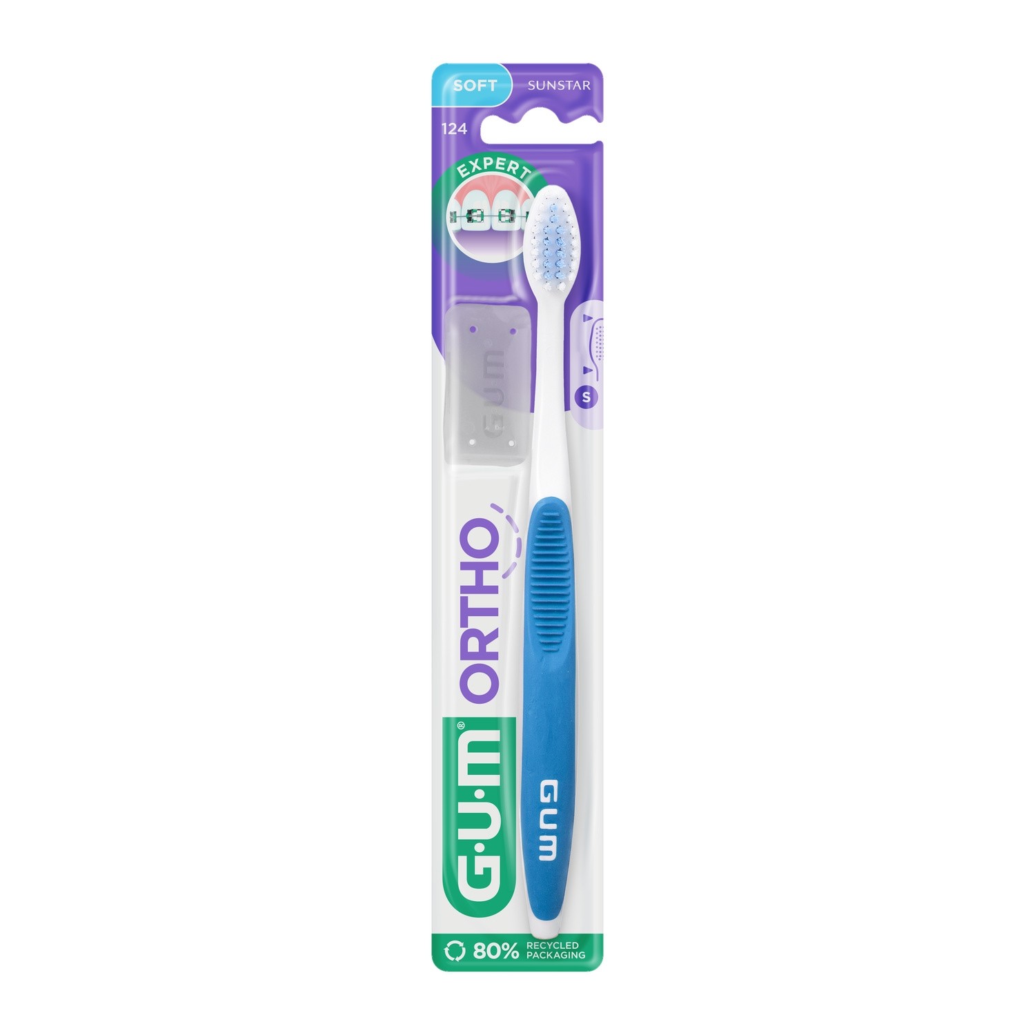 Brosse à dents orthodontique 124 - GUM