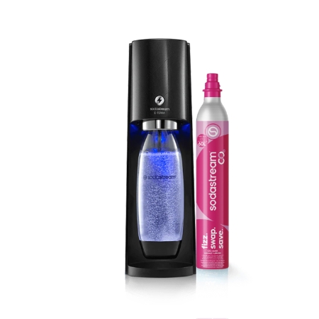 Machine à eau gazeuse E-Terra noire - SODASTREAM