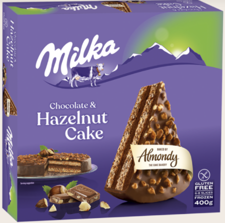كيكة مجمدة بالشوكولاتة والبندق ميلكا 400g - ALMONDY
