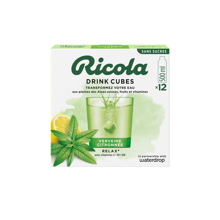 Préparation pour boisson cube effervescent au goût de verveine citronnée 12x50cl - RICOLA