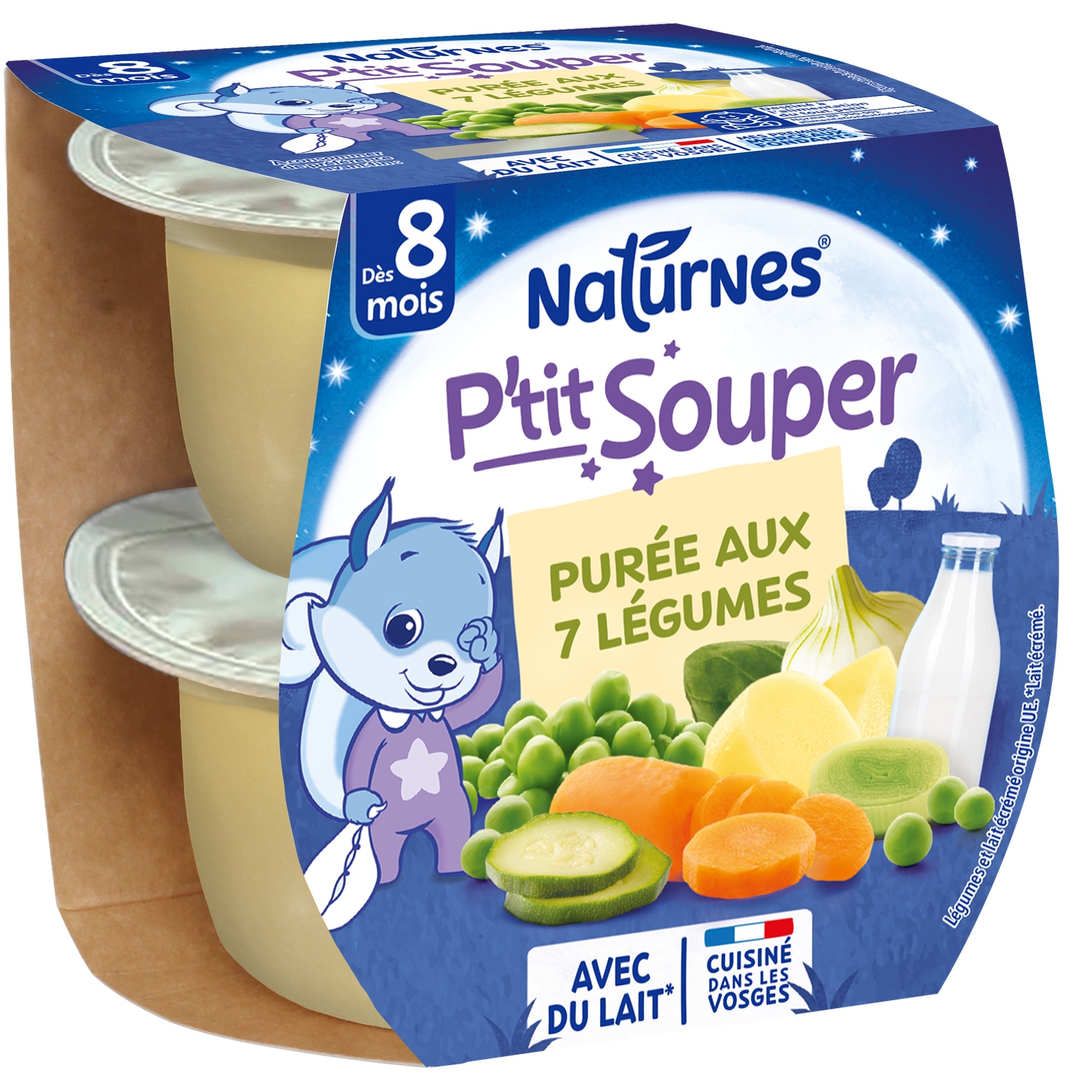 Topfenpüree mit 7 Gemüsesorten 8+ Monate 2x200g - NESTLÉ