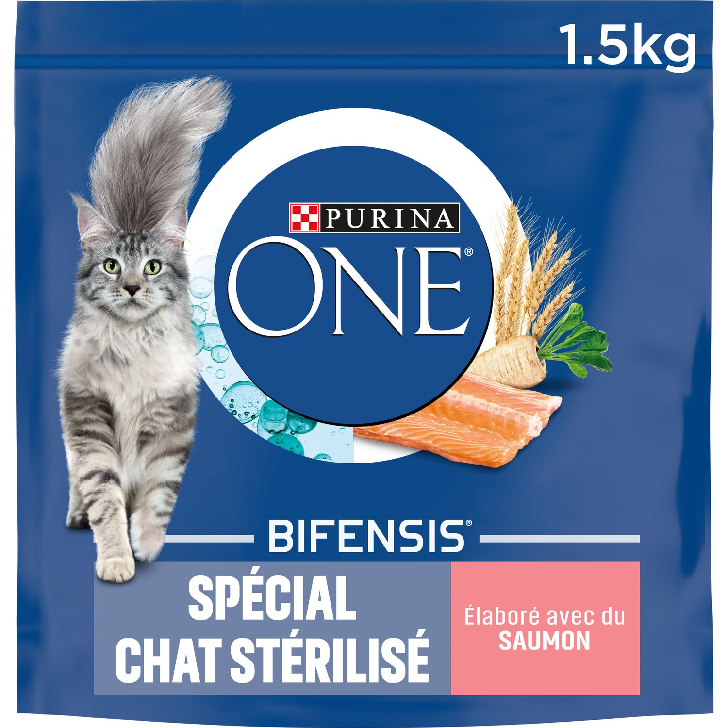 Croquettes pour chat stérilisé saumon 1.5 kg - PURINA ONE