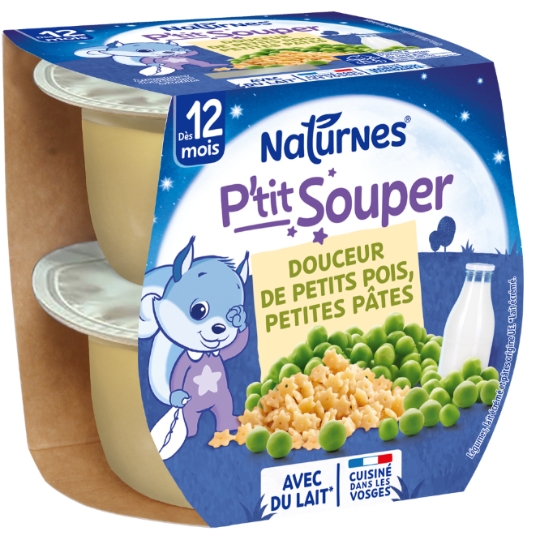 P'tit Souper Crème de Petits Pois, Petites Pâtes a partir de 12 meses 400g - NESTLÉ