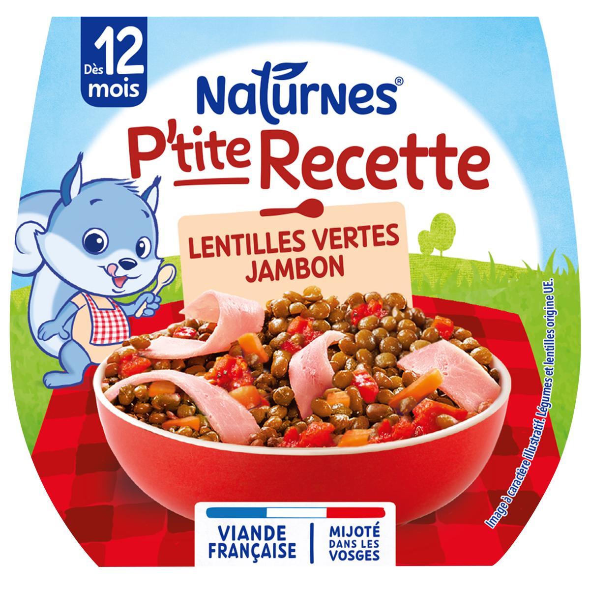 Baby dish green lentils ham 12+ months 2x200g - NESTLE