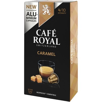 Café caramel, 10 capsules aluminium compatibles Nespresso - CAFÉ ROYAL
