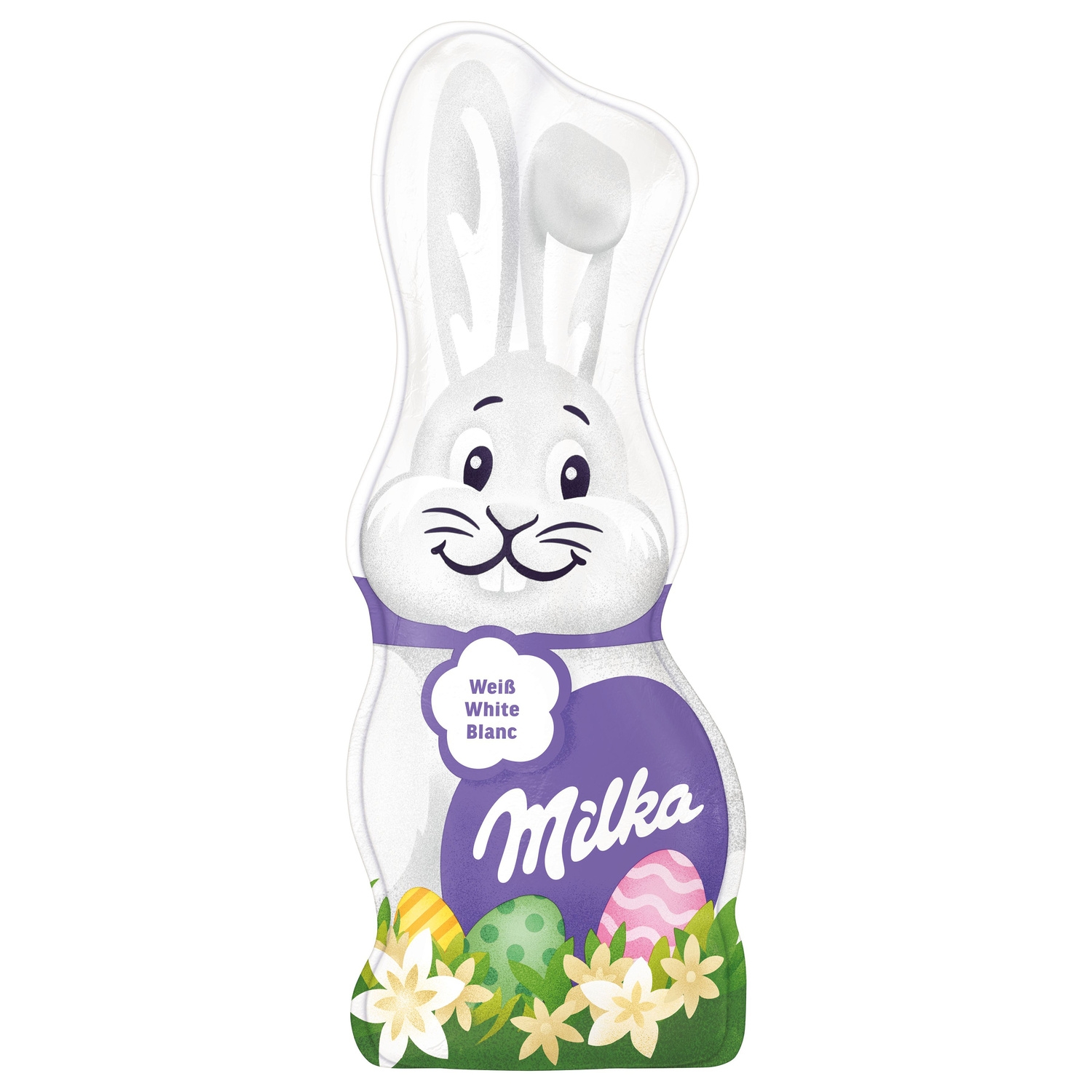 Moulage blanc moulage lapin de Pâques 90g - MILKA