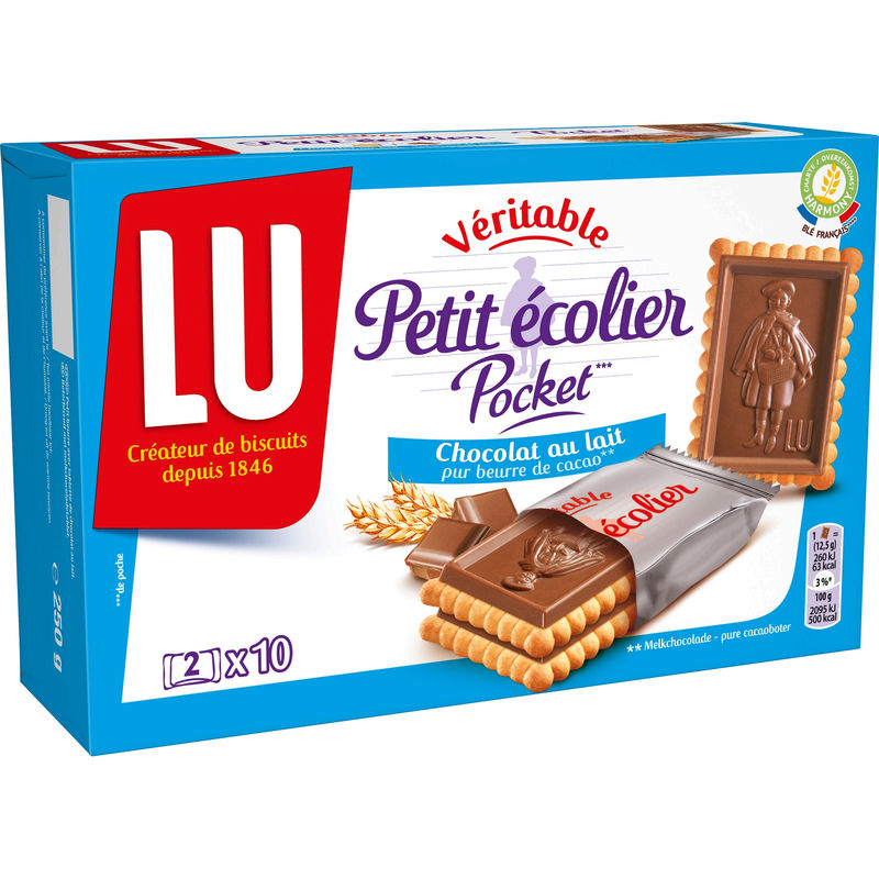Petit Ecolier 袖珍牛奶巧克力饼干 2X10 - LU