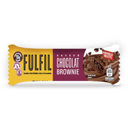 Barre protéinée saveur chocolat brownie 19 g de protéines et 9 vitamines 55 g - FULFIL