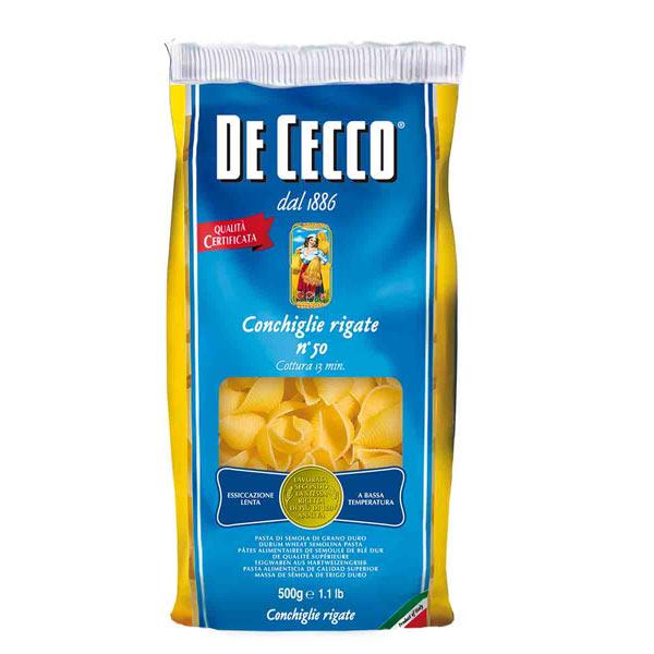 معكرونة كونكيلييه ريجاتي رقم 50 500 g - DE CECCO