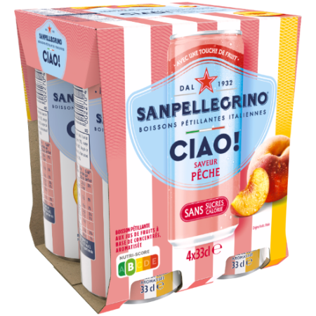 4x33cl Sanpellegrino Ciao Pech