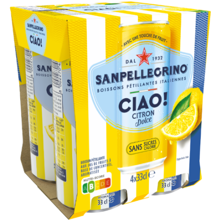 4x33cl Sanpellegri Ciao Citron