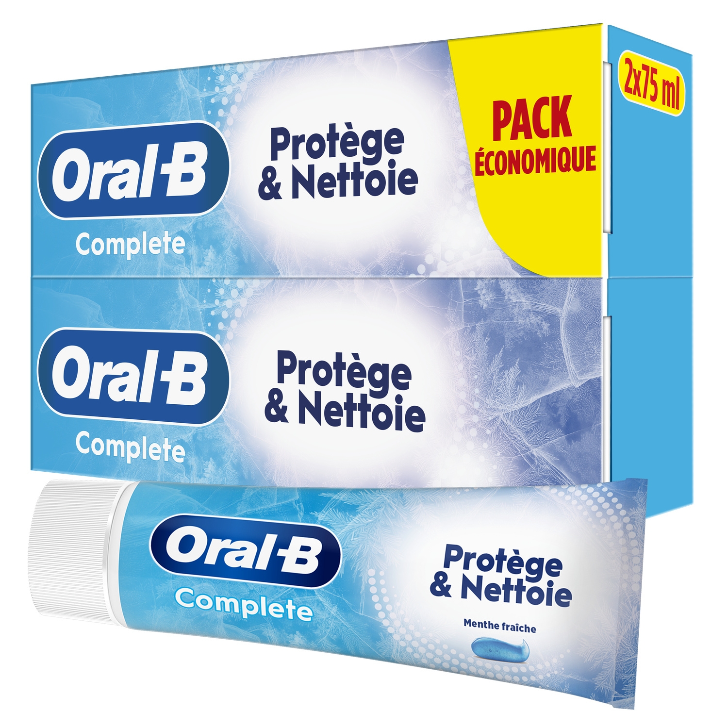 Dentifrice Complete Protège et Nettoie menthe fraîche, 2 x 75 ml - ORAL-B