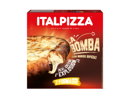 Pizza à bord garni 7 fromages La Bomba 450 g - ITALPIZZA