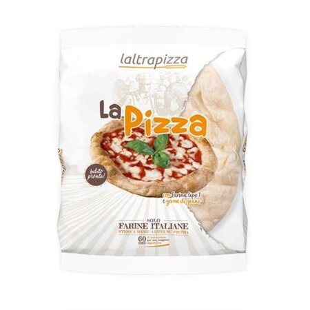 La Pizza base précuite étalée à la main cuite sur pierre farines italiennes 250 g - LALTRAPIZZA