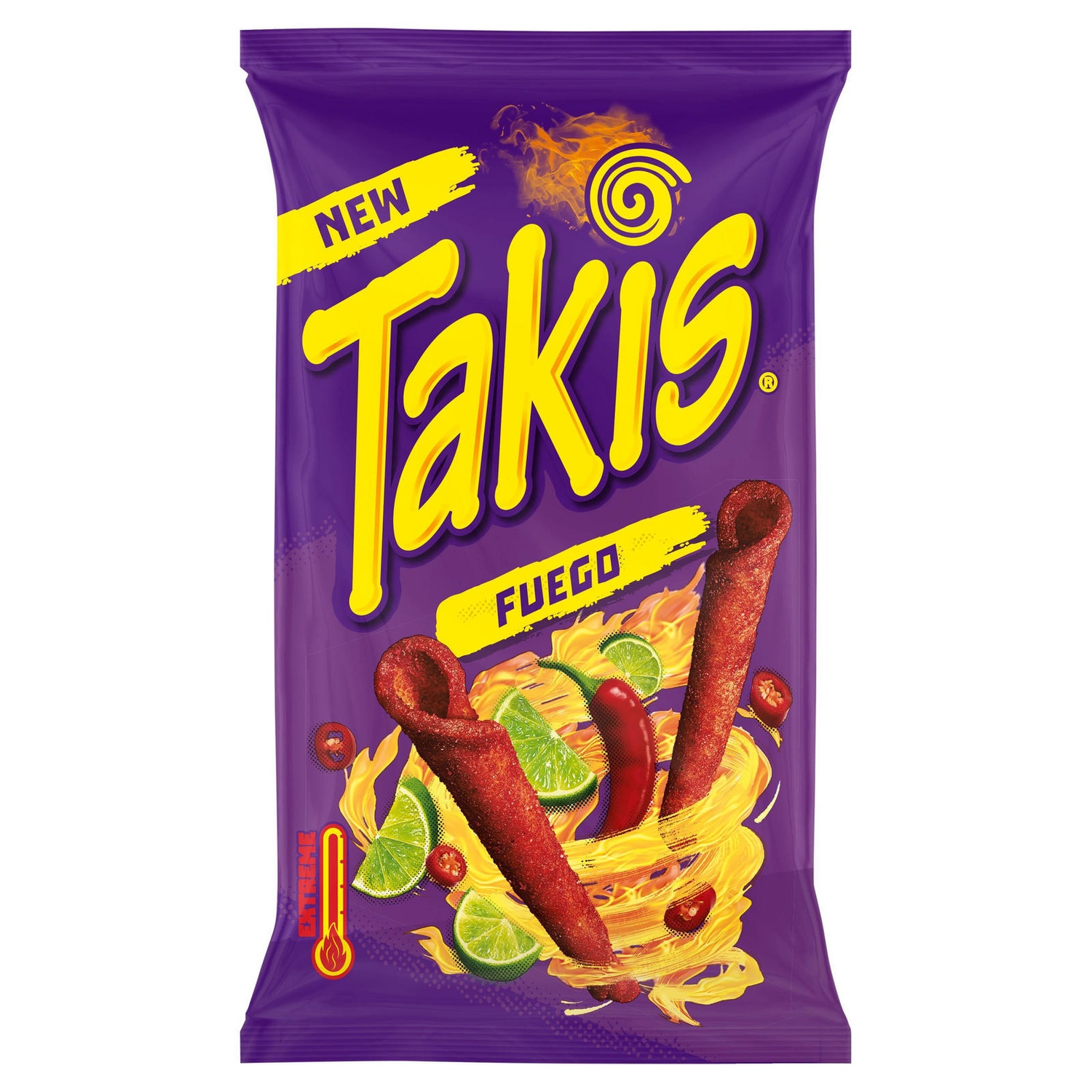 Tortilla chips enrolladas Fuego picantes 100 g - TAKIS
