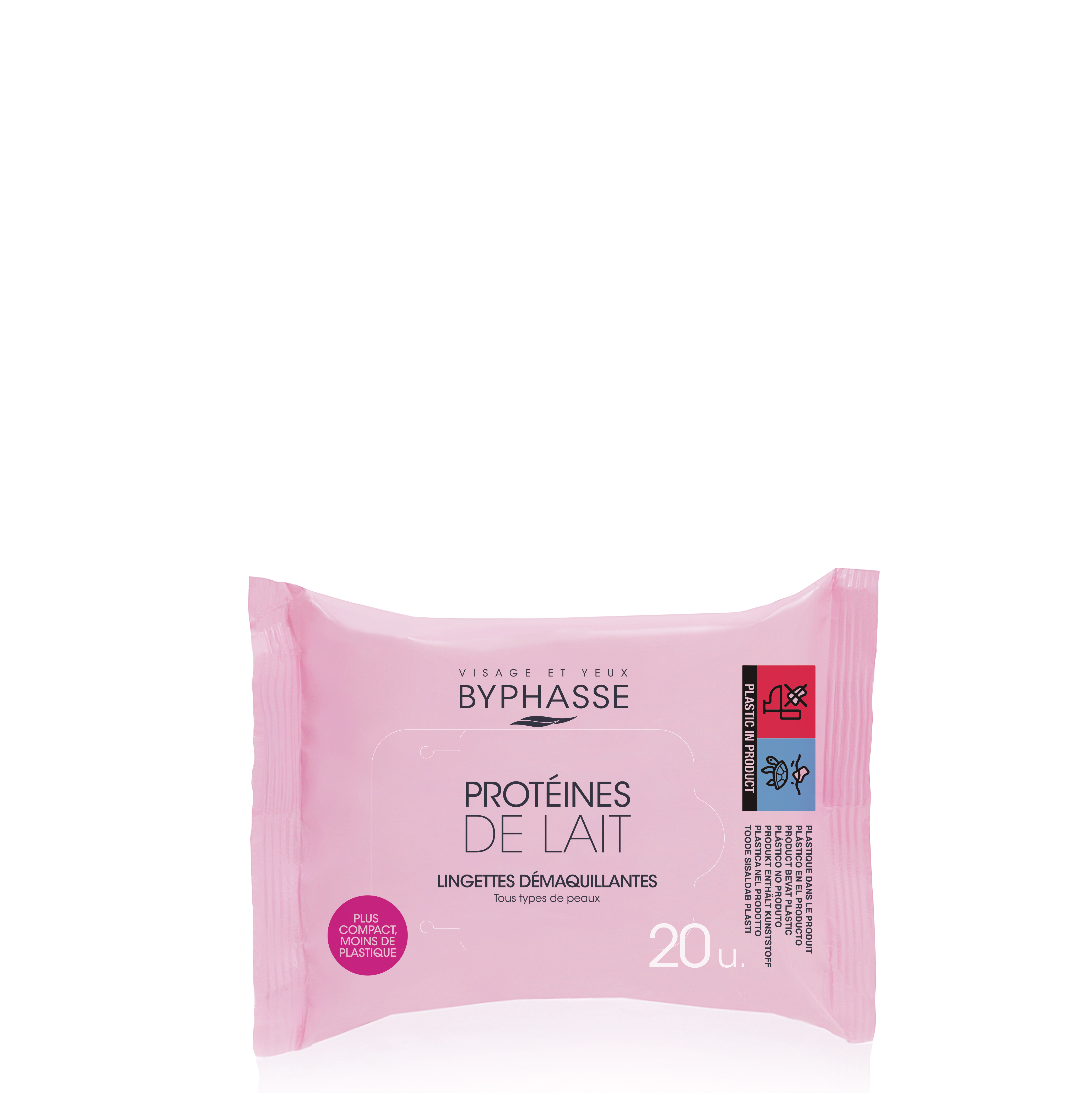 Lingettes Démaquillantes Aux Protéines De Lait Tous Types De Peaux 20u.