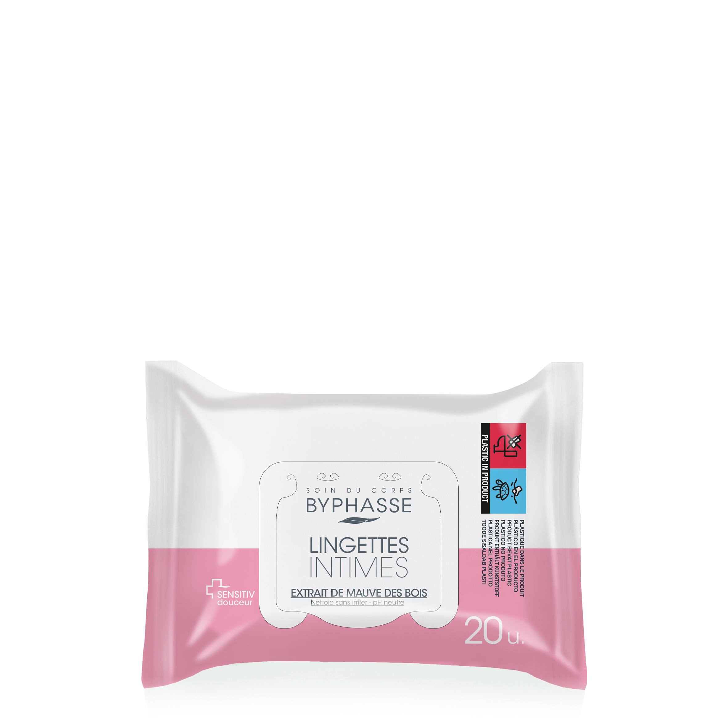 Sensitiv Douceur Lingettes Intimes 20u. - BYPHASSE