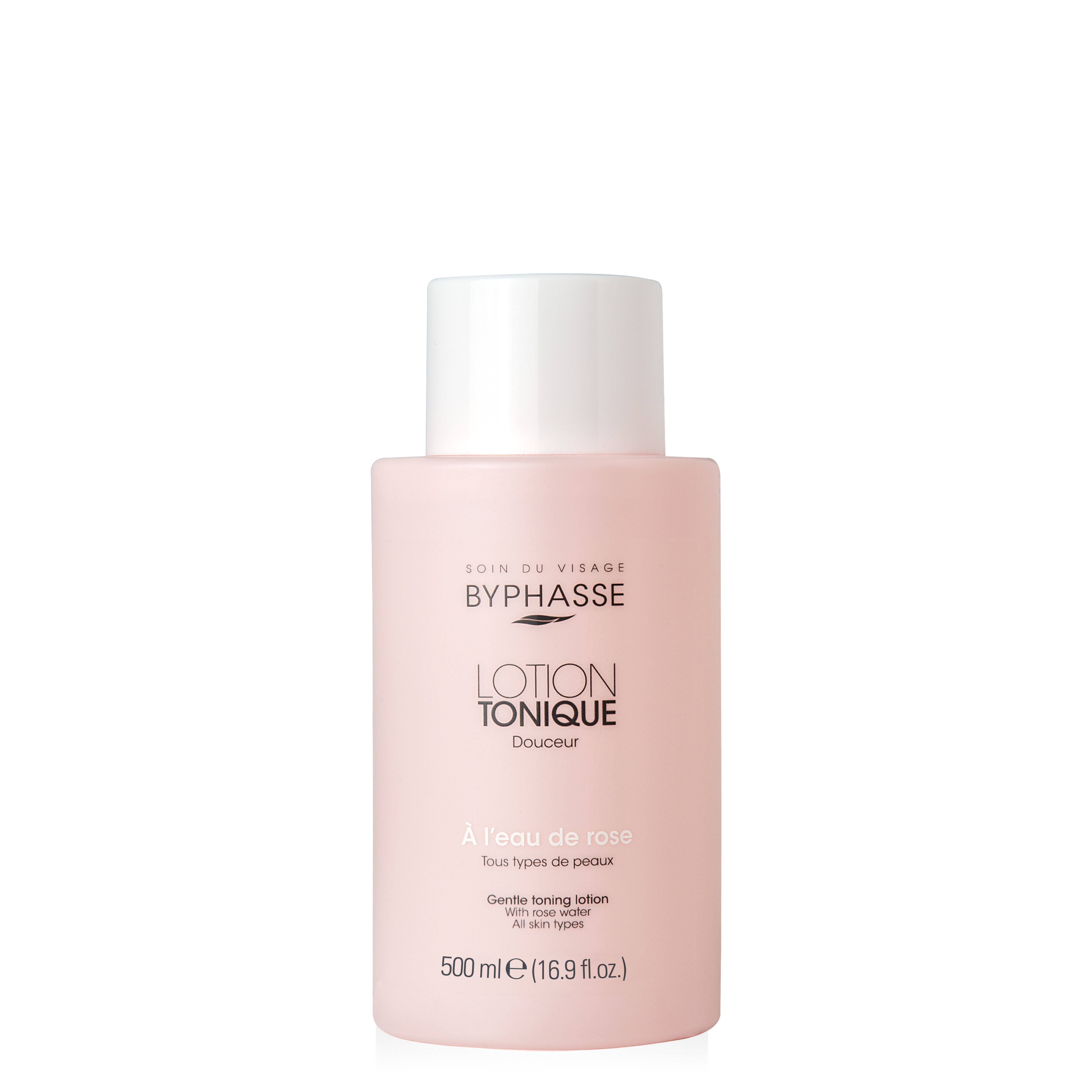 Lotion Tonique Douceur à L'eau De Rose Tous Types De Peaux 500ml - BYPHASSE