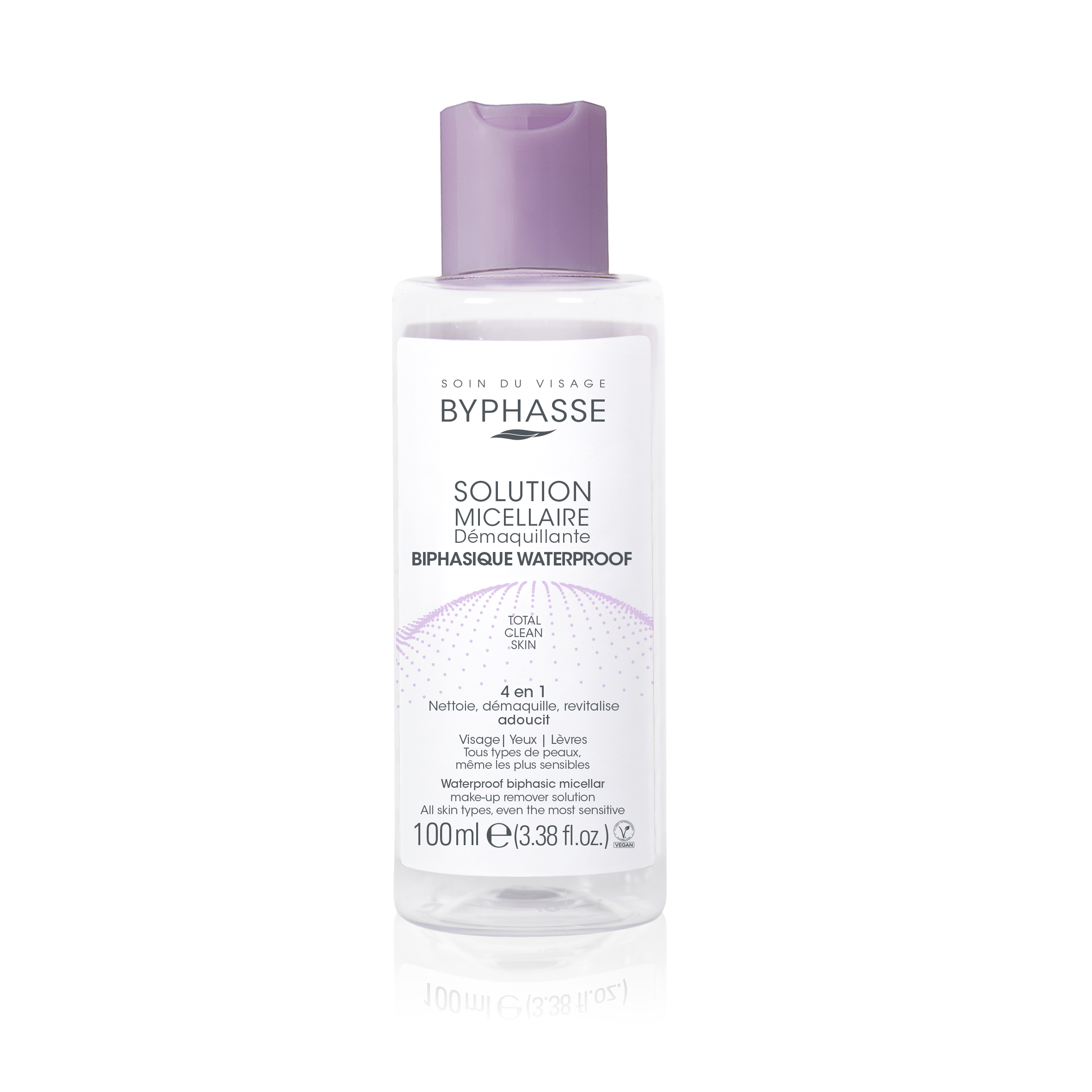 Solution Micellaire Démaquillante Biphasique Waterproof 100ml 12u - BYPHASSE