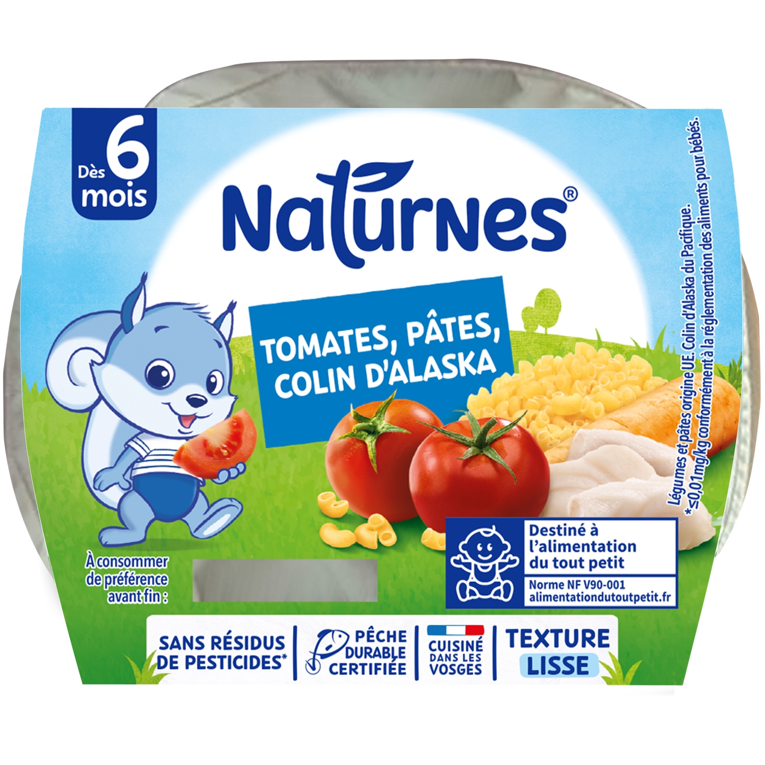Babygericht ab 6 Monaten Tomatennudeln und Colin Naturnes 2x190g - NESTLE