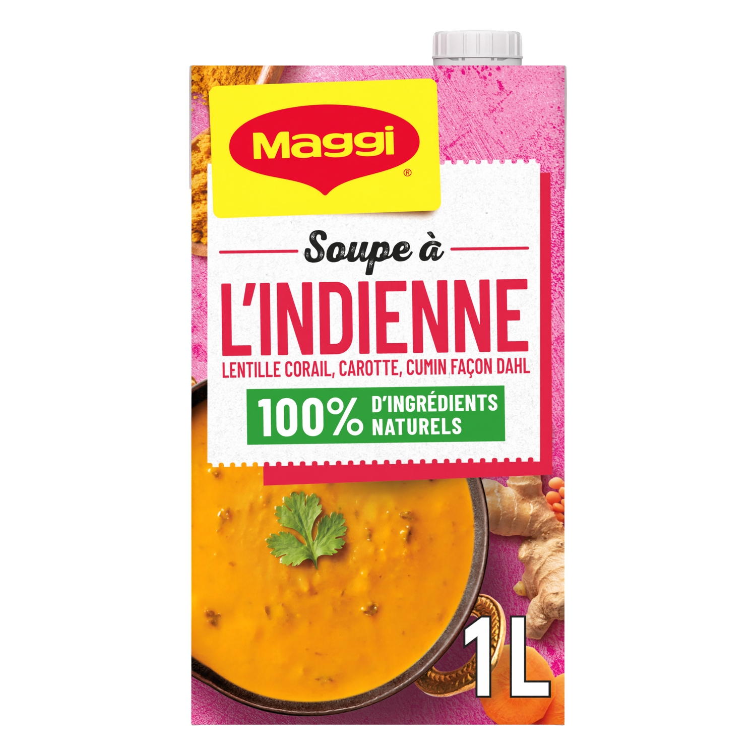 Суп в индийском стиле с красной чечевицей, морковью и зирой 1 L - MAGGI