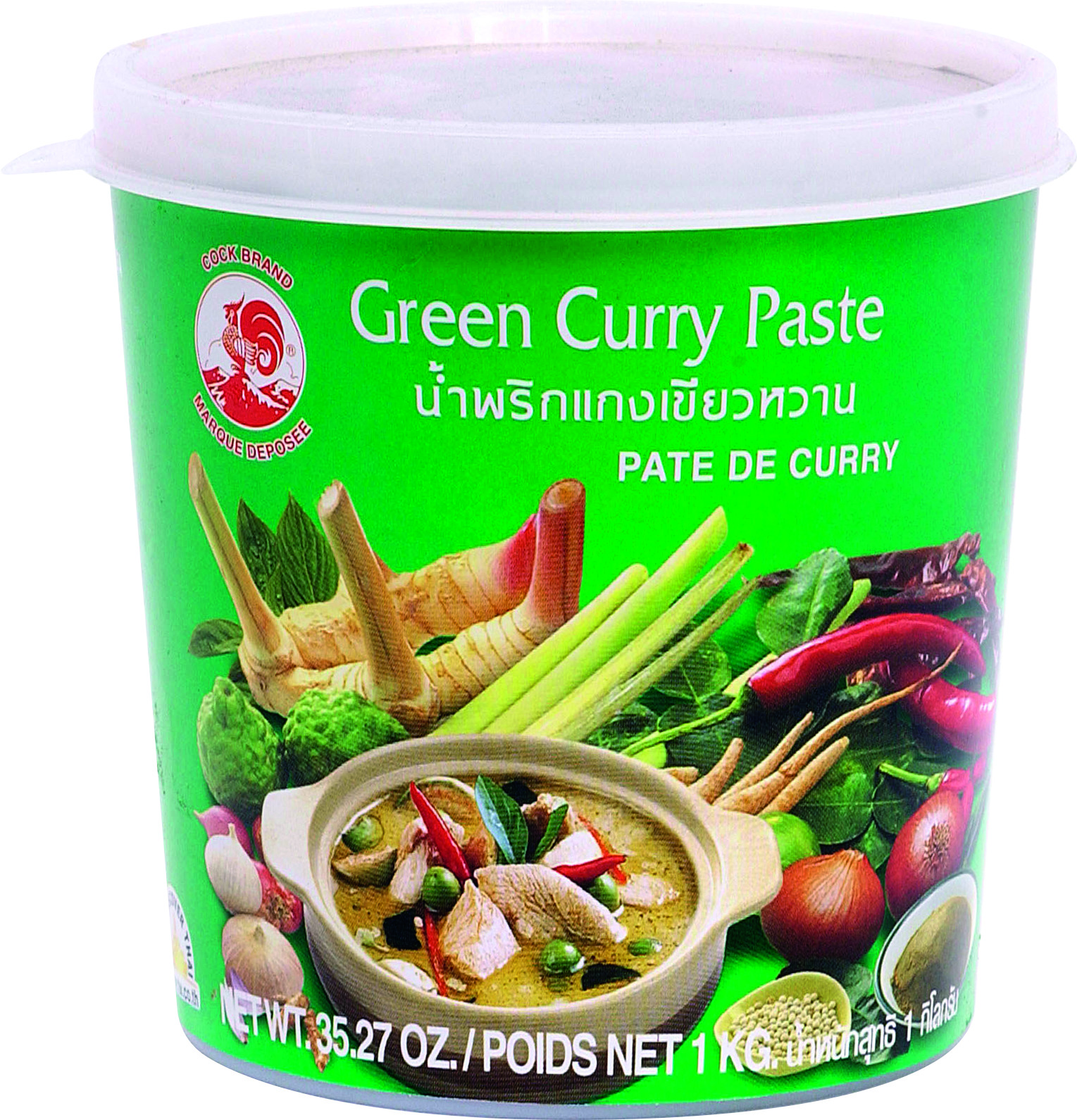 Pâte De Curry Vert 1 Kg - Cock