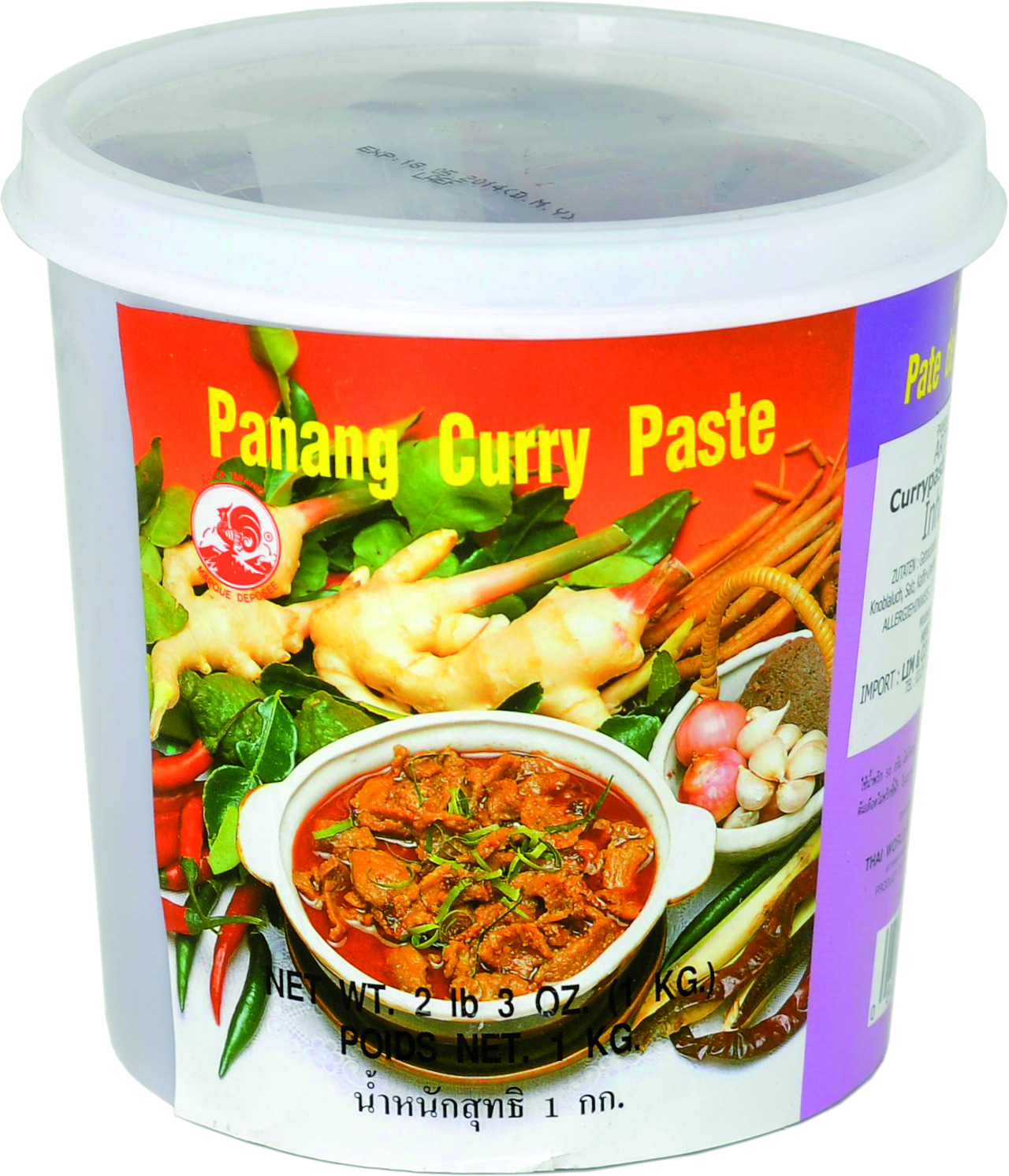 Pâte De Curry Panang 1 Kg - Cock