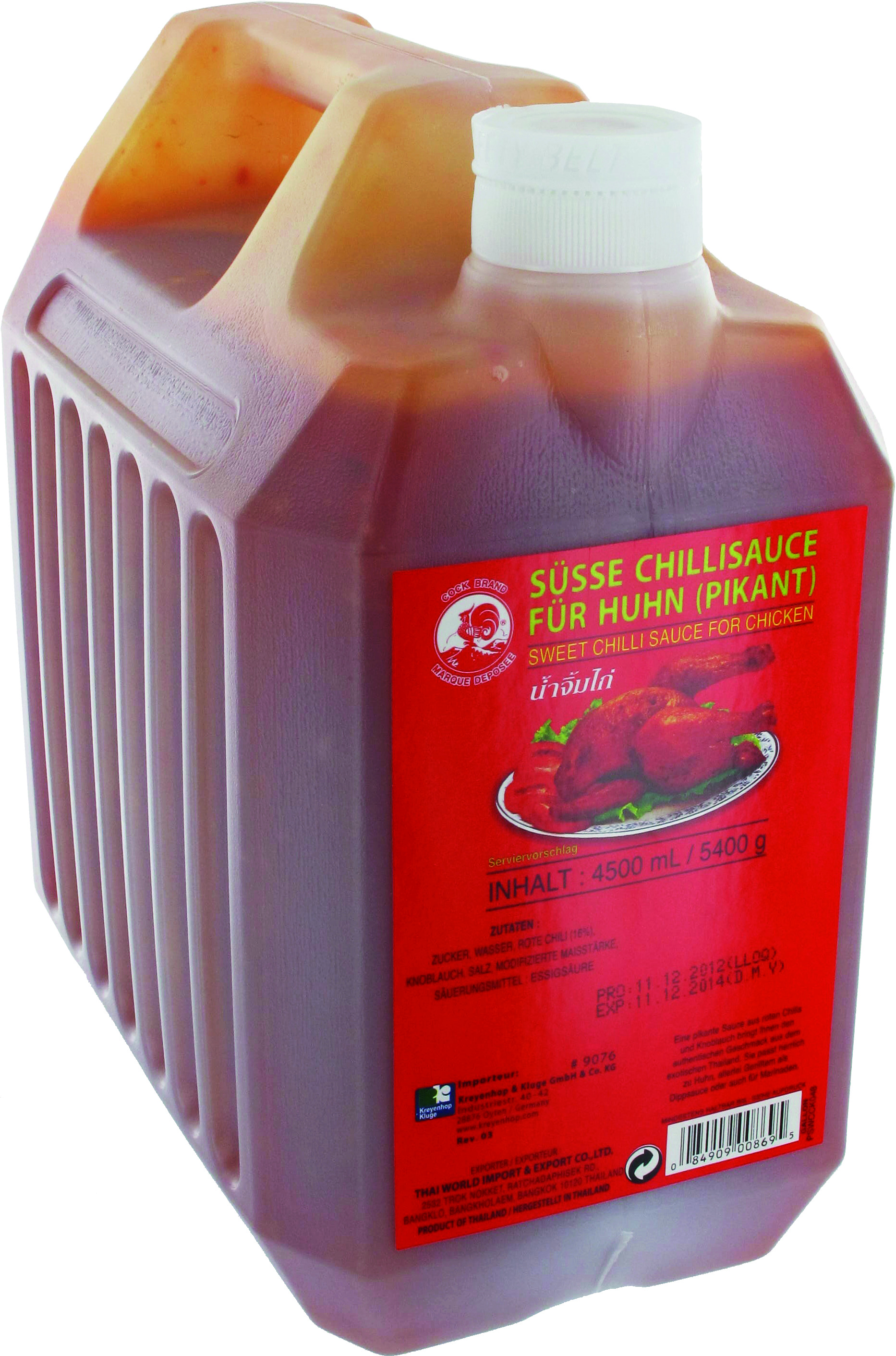 Sauce Pimentée Douce Poulet 4.5 Ltr - Cock