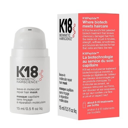 Masque réparateur sans rinçage Leave-In 15 ml - K18