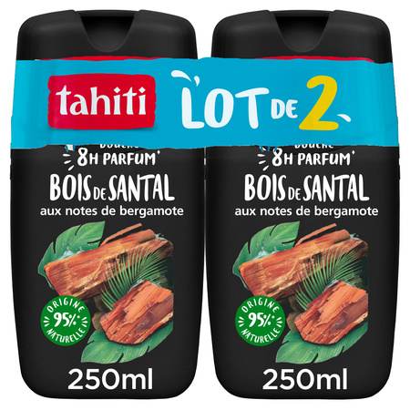 Gel douche Bois de Santal 2x250ml - TAHITI